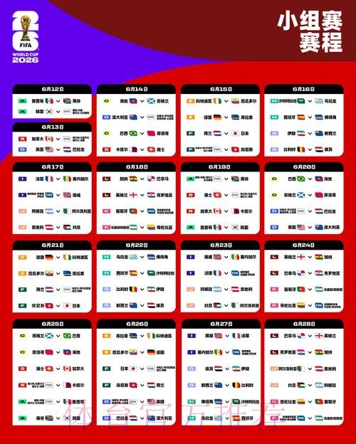 世界杯赛程最新 世界杯赛程最新